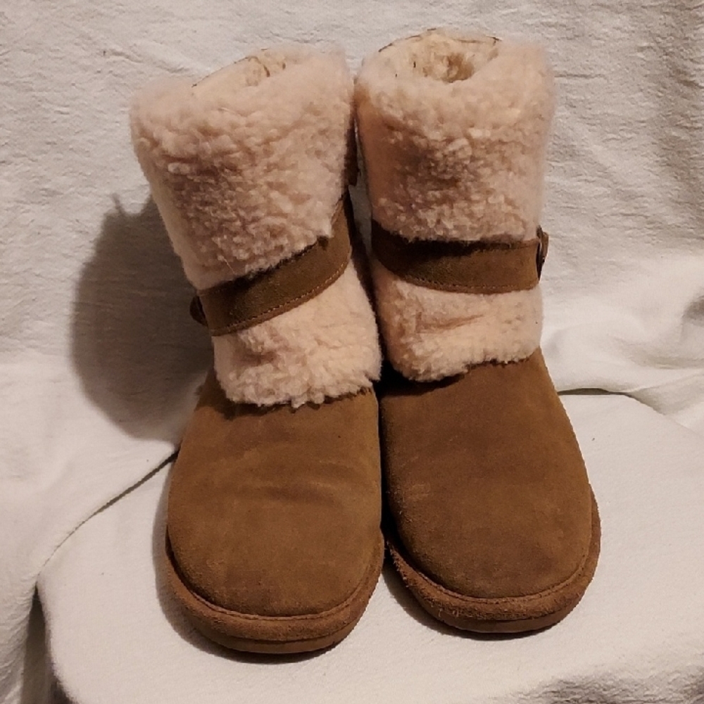 BearPaw Brown Winter and Rain Boots with Plush Lining